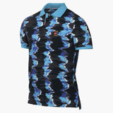 Nike Men's Dri-FIT Printed Slim Polo (Black/Blue) - RacquetGuys.ca