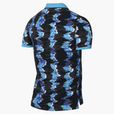 Nike Men's Dri-FIT Printed Slim Polo (Black/Blue) - RacquetGuys.ca
