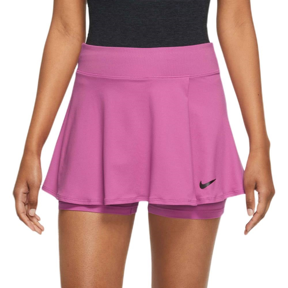 Nike Women's Dri-FIT Victory Flouncy Skirt (Pink/Black) - RacquetGuys.ca