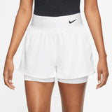 Nike Women's Dri-Fit  Advantage Short (White/Black) - RacquetGuys.ca