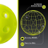 Franklin X-26 Indoor Pickleball Ball (Optic Yellow) - RacquetGuys